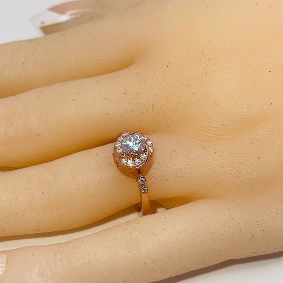 14k Rose gold vermeil VVS GRA Certified Urn Ring - Keepsake Jewelry for ashes - Picture 3 of 4